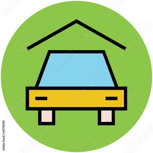 Pack of Real Estate Flat Circular Icons

