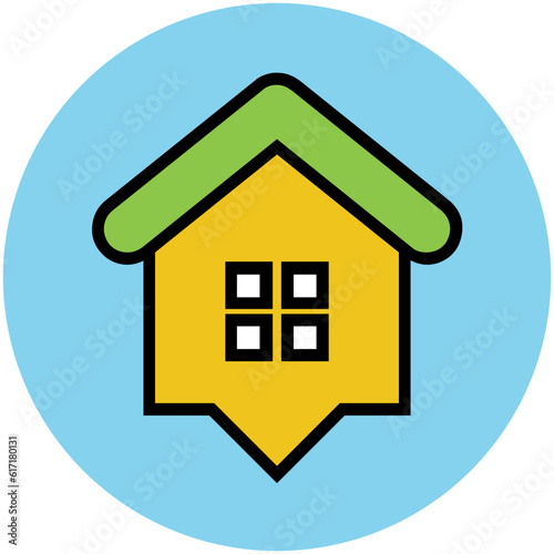 Pack of Real Estate Flat Circular Icons

