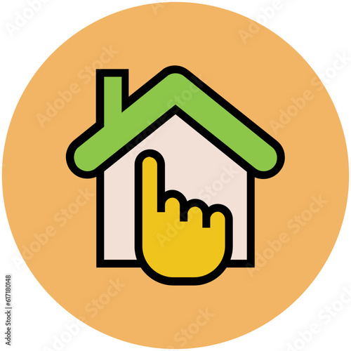 Pack of Real Estate Flat Circular Icons

