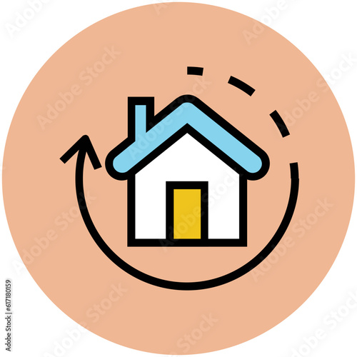 Pack of Real Estate Flat Circular Icons

