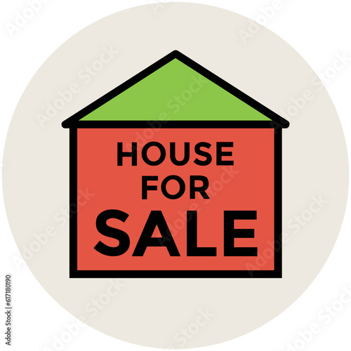 Pack of Real Estate Flat Circular Icons

