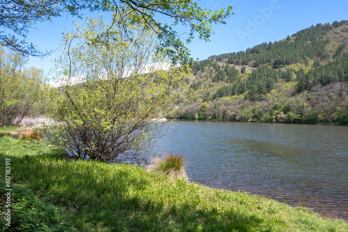 Spring Landscape of Pancharevo lake  Bulgaria