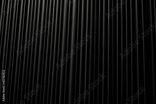 An abstract horizontal pattern showcases a captivating line texture in bold black, adding depth and visual interest to any design. Generative AI.