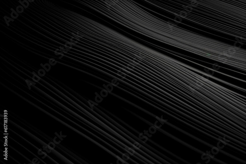 An abstract horizontal pattern showcases a captivating line texture in bold black, adding depth and visual interest to any design. Generative AI.