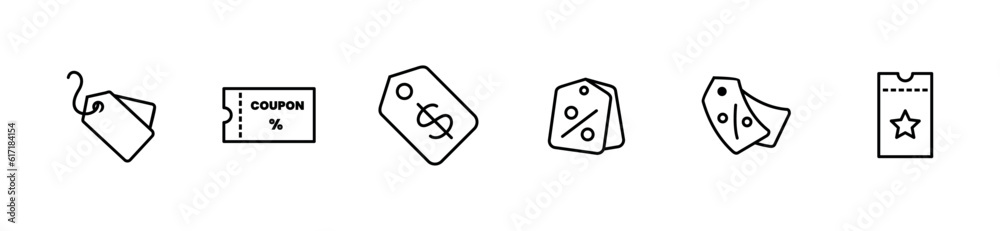 price tag discount icon vector shopping coupon badge for promotion symbol illustration for web and app template design