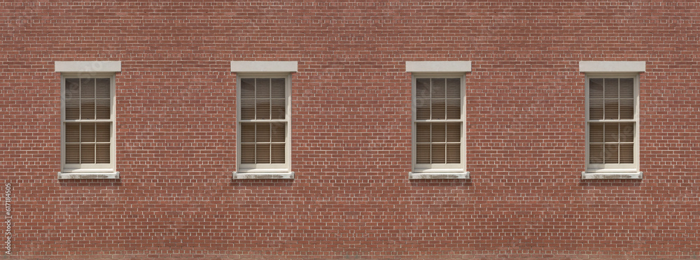 Fototapeta premium Windows and Brick Wall Background