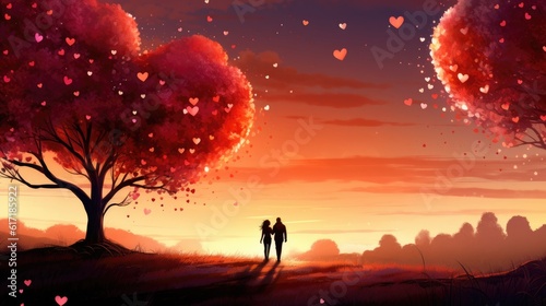 Love background illustration - beautiful wallpaper