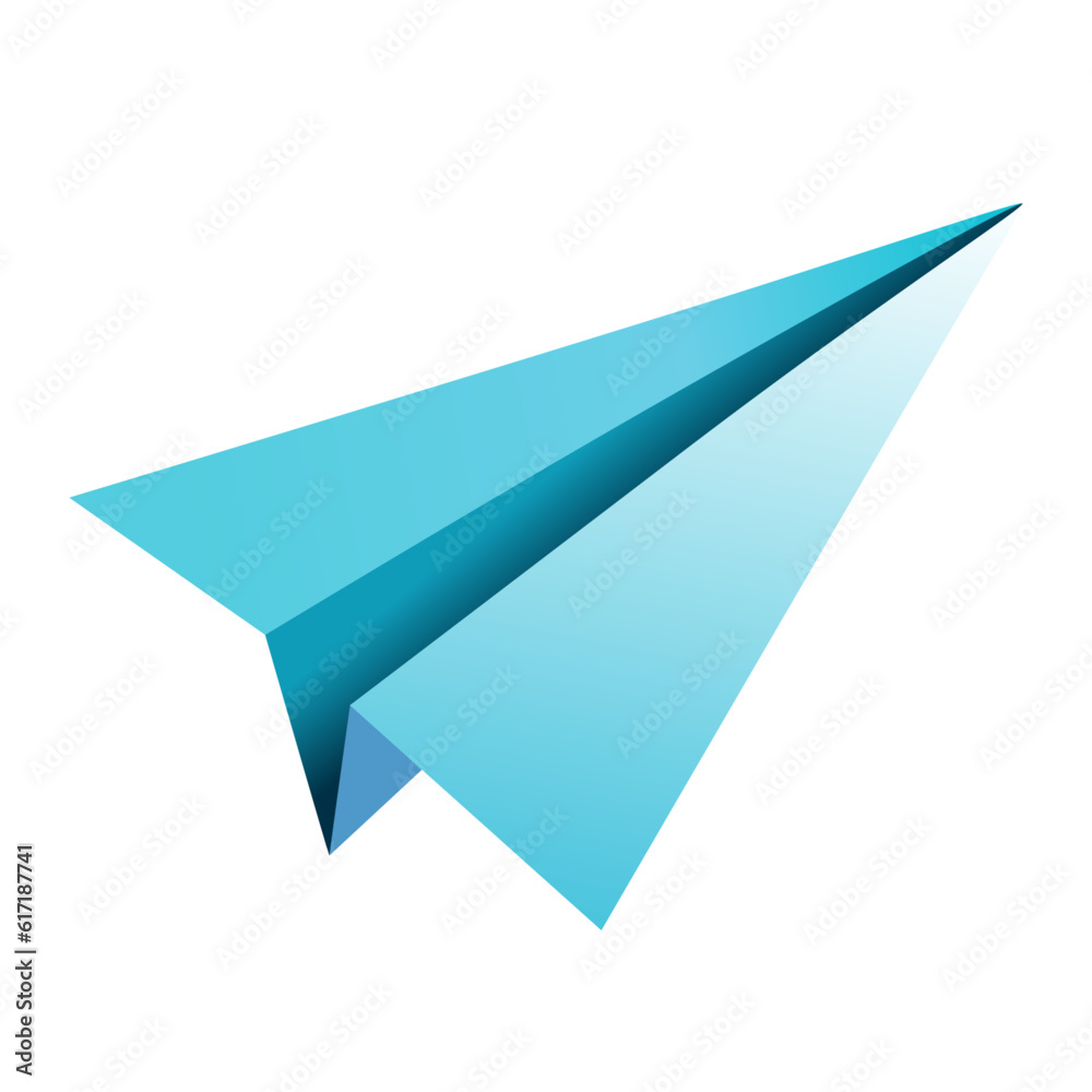 origami paper plane vector illustration, paper rocket , aerogami
