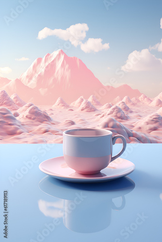 cup of coffee on the snow