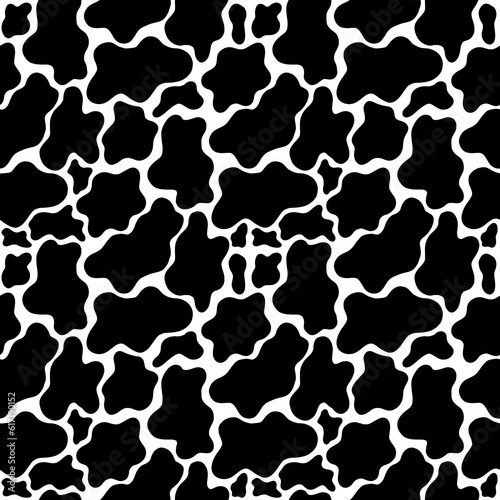 Blobs and Globs Black Splotches Trippy Psychedelic Camouflage Texture Seamless Pattern