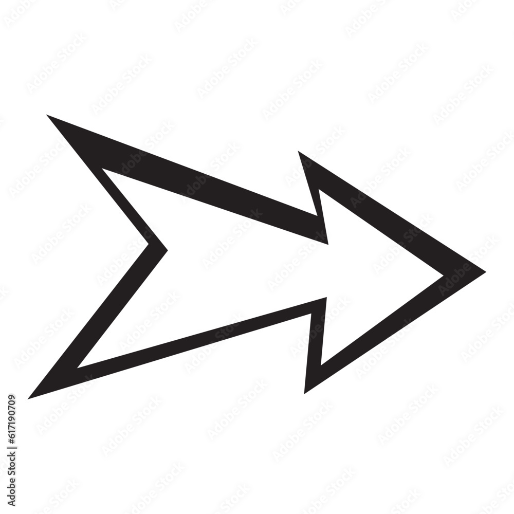 Isolated white comic arrow transition Vector Isolated white comic arrow transition Vector