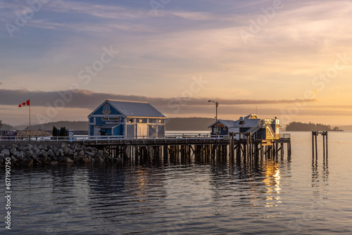 Sunrise on Sidney Pier on Vancouver Island © Kelly