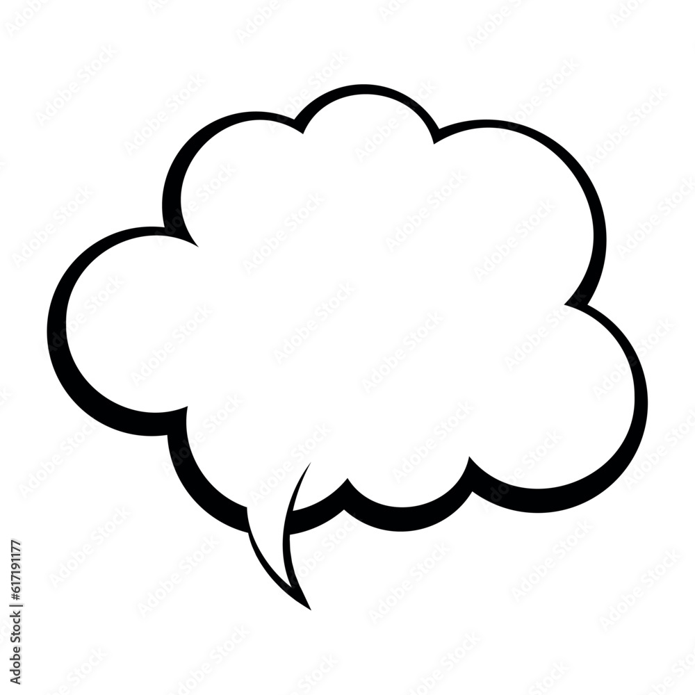 Isolated empty comic speech bubble Vector Isolated empty comic speech bubble Vector