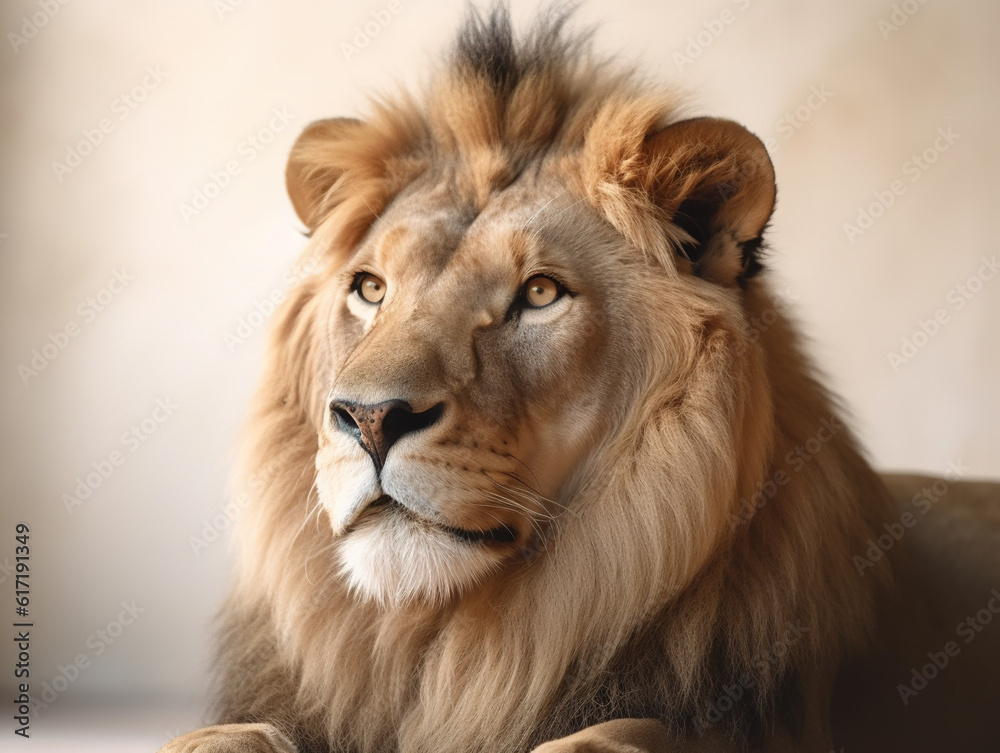 Portrait of a lion.