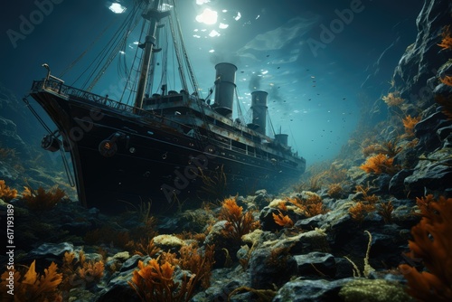 The tragedy of a sunken ship similar to the Titanic © Gizmo