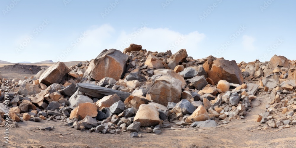 A pile of rock stones. Generative AI