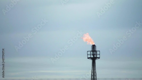 Waste gas burner in industry photo