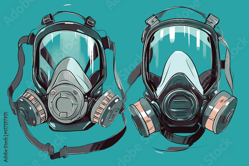 gas mask on a white background