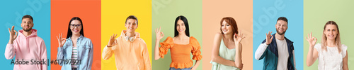 Group of young people showi...