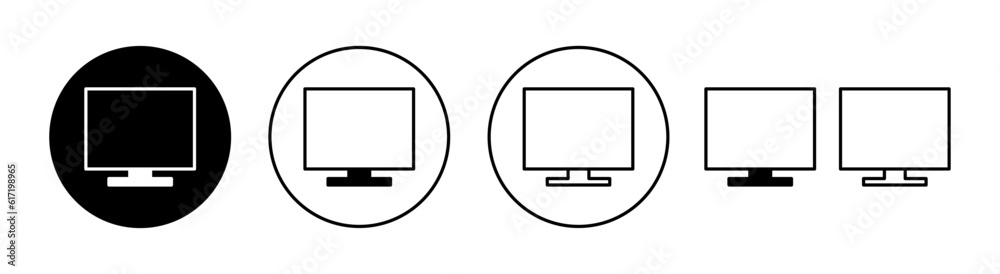 Computer icon set for web and mobile app. computer monitor sign and symbol Computer icon set for web and mobile app. computer monitor sign and symbol