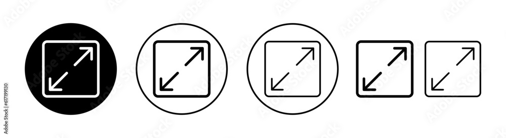 Fullscreen Icon set for web and mobile app. Expand to full screen sign and symbol. Arrows symbol Fullscreen Icon set for web and mobile app. Expand to full screen sign and symbol. Arrows symbol