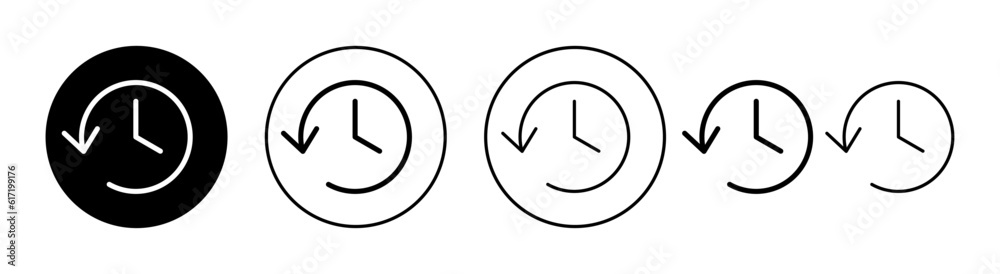History icon set for web and mobile app. recent event history sign and symbol History icon set for web and mobile app. recent event history sign and symbol