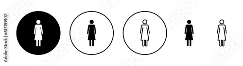 Female icon set for web and mobile app. woman sign and symbol