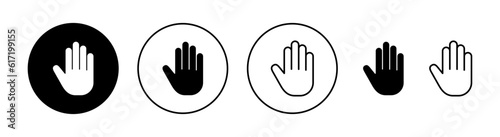 Hand icon set for web and mobile app. hand sign and symbol. hand gesture