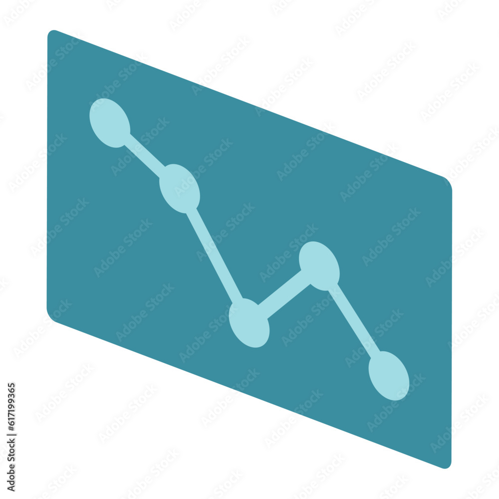 Isolated hologram of a business graph Vector Isolated hologram of a business graph Vector