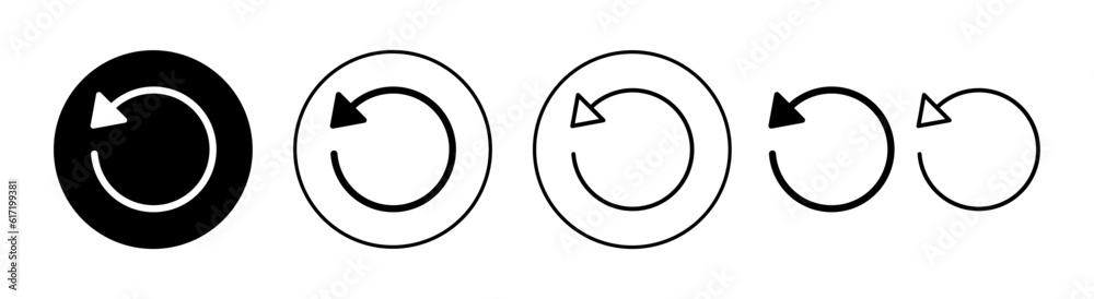 Refresh icon set for web and mobile app. Reload sign and symbol. Update icon. Refresh icon set for web and mobile app. Reload sign and symbol. Update icon.