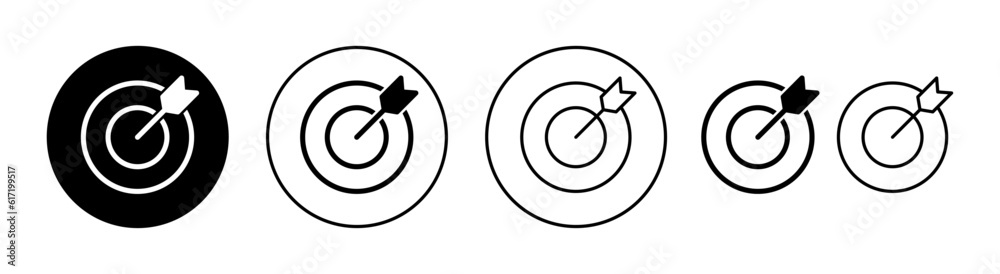 Target icon set for web and mobile app. goal icon vector. target marketing sign and symbol Target icon set for web and mobile app. goal icon vector. target marketing sign and symbol