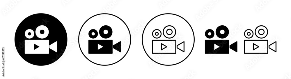 Video icon set for web and mobile app. video camera sign and symbol ...
