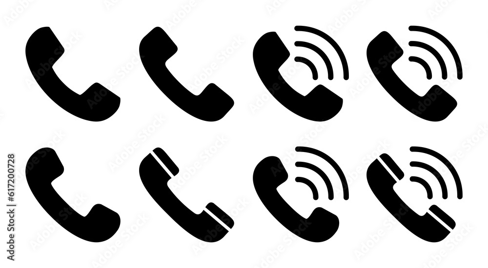 Call icon set illustration. telephone sign and symbol. phone icon. contact us