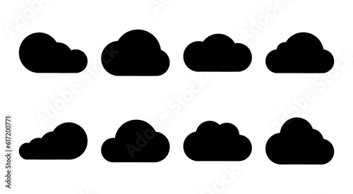 Cloud icon set illustration. cloud sign and symbol