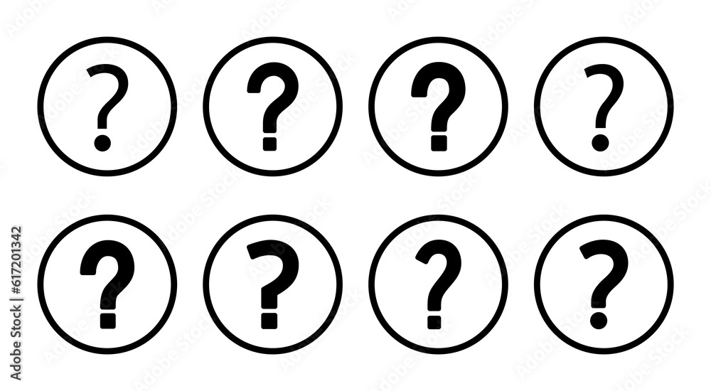 Question icon set illustration. question mark sign and symbol Question icon set illustration. question mark sign and symbol