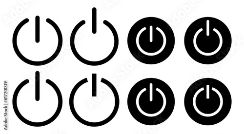 Power icon set illustration. Power Switch sign and symbol. Electric power
