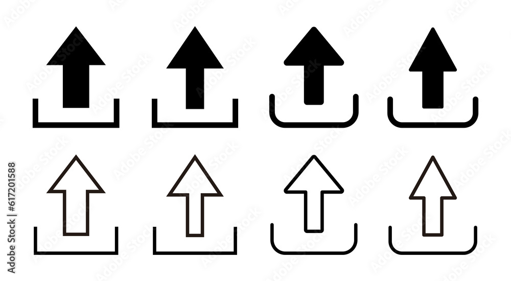 Upload icon set illustration. load data sign and symbol