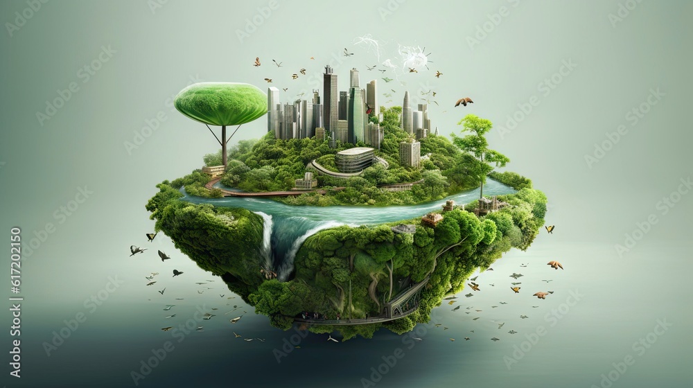 Illustration image, Nature and Sustainability, Eco-friendly Living and ...