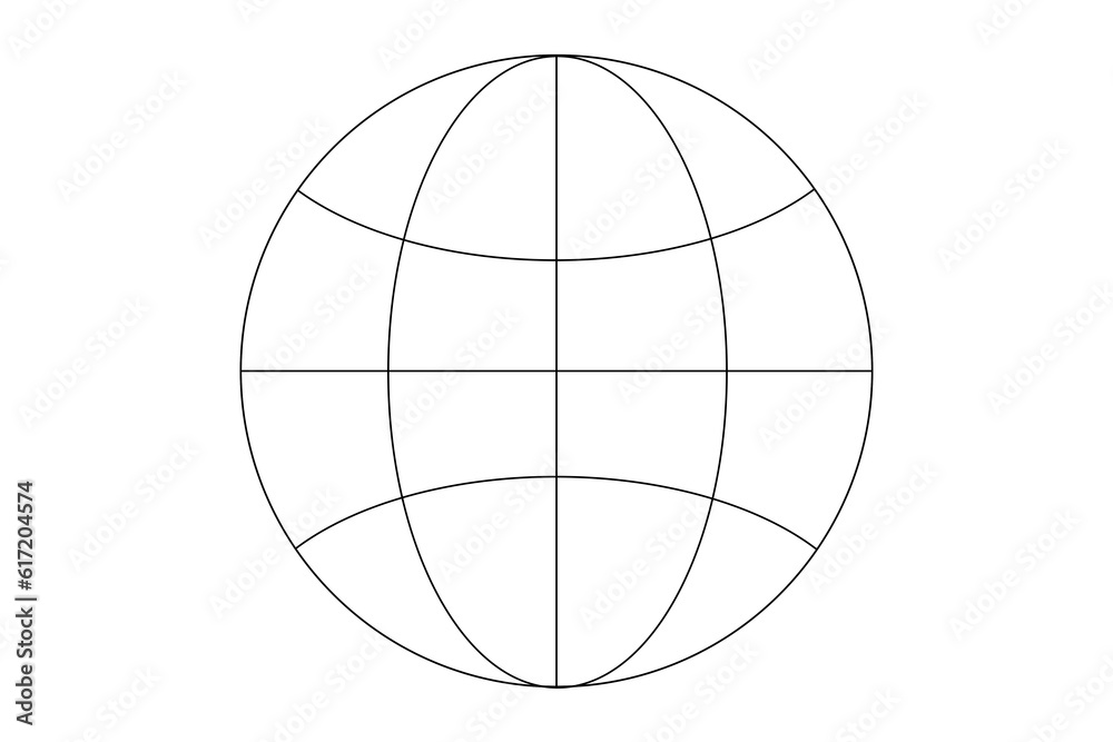Template of a sphere representing the world. Thin line icon. Globalization concept. Template of a sphere representing the world. Thin line icon. Globalization concept.