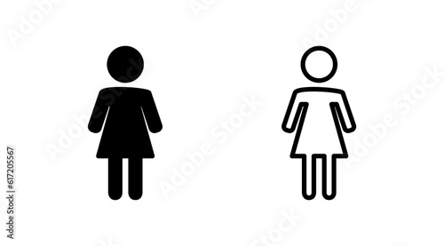 Female icon vector. toilet icon. restroom sign. gender
