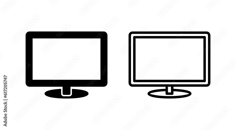 Computer icon vector. computer monitor icon. Computer icon vector. computer monitor icon.