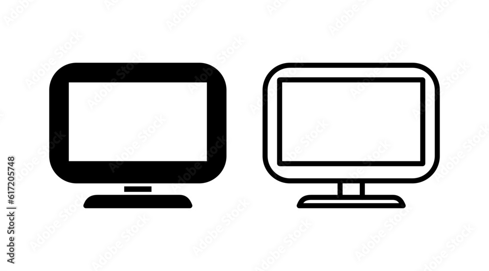 Computer icon vector. computer monitor icon. Computer icon vector. computer monitor icon.