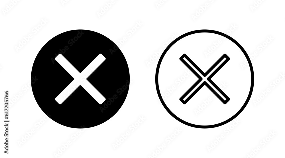 Close vector icon. Delete icon. remove, cancel, exit symbol. Close vector icon. Delete icon. remove, cancel, exit symbol.