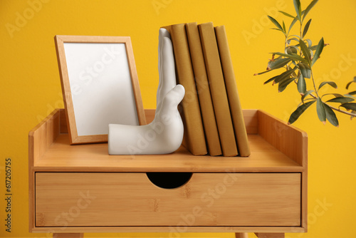 Stylish bookend and blank f...