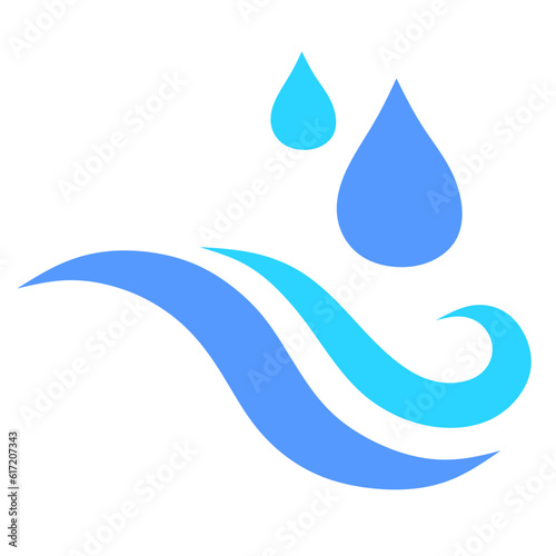 wave water drop icon isolated on white
