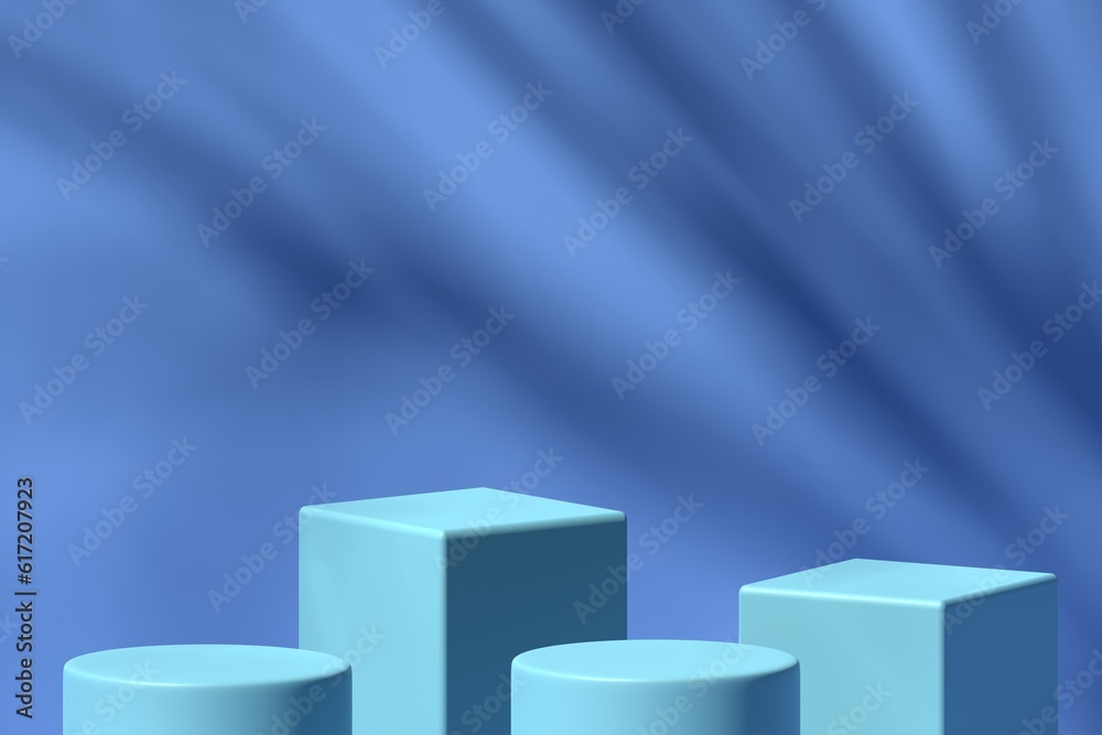 Scene with a podium for product presentation, 3d rendering Scene with a podium for product presentation, 3d rendering