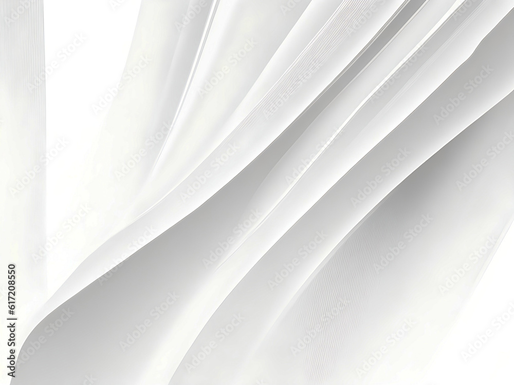 Fototapeta premium White texture background as liquid waves of silk, milk, plastic generative AI