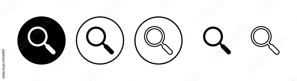 Search icons set. Glass vector icon. search magnifying glass icon. Find Search icons set. Glass vector icon. search magnifying glass icon. Find