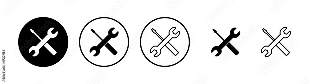 Repair icons set. Wrench and screwdriver icon. settings vector icon. Maintenance Repair icons set. Wrench and screwdriver icon. settings vector icon. Maintenance