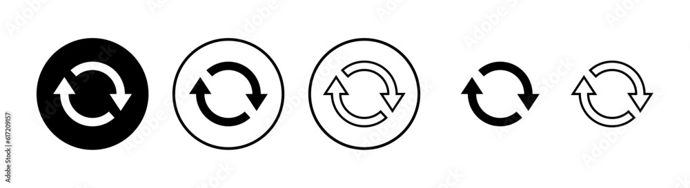Refresh icons set. Reload icon vector. Update icon. convert icon Refresh icons set. Reload icon vector. Update icon. convert icon